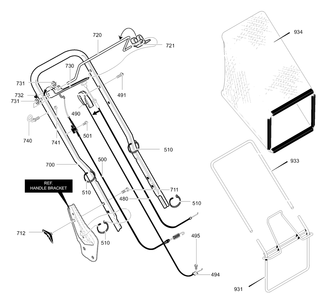 Part Location Diagram of 672575 Briggs and Stratton Bag, Catcher